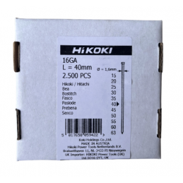 Gwoździe proste 2500szt 90° 1,6x40mm GA16 705569 HIKOKI