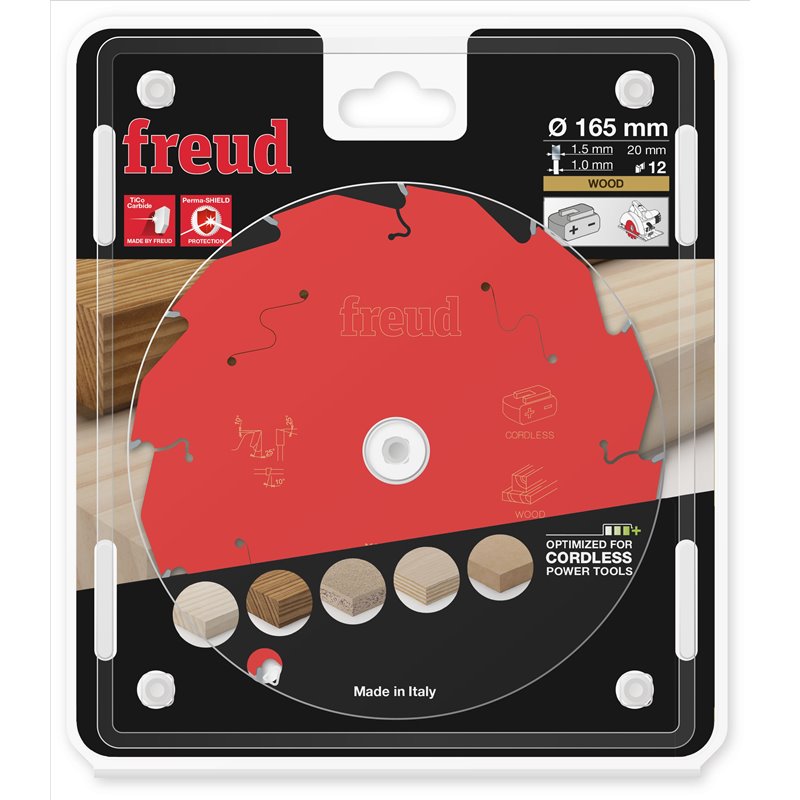 Piła tarczowa drewno, 165 x 20 x 1,5/1 x T12 FR07W009HC FREUD