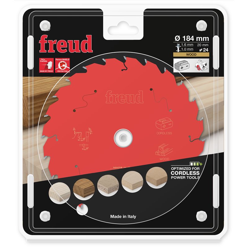 Piła tarczowa drewno, 184 x 20 x 1,6/1 x T24 FR11W010HC FREUD