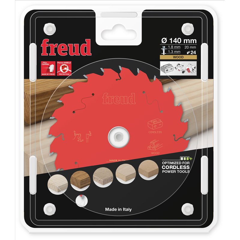 Piła tarczowa drewno, 140 x 20 x 1,8/1,3 x T24 FR04W004HC FREUD
