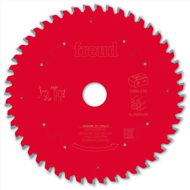 Piła tarczowa aluminium, 150 x 20 x 1,8/1,3 x T48 FR05A002HC FREUD