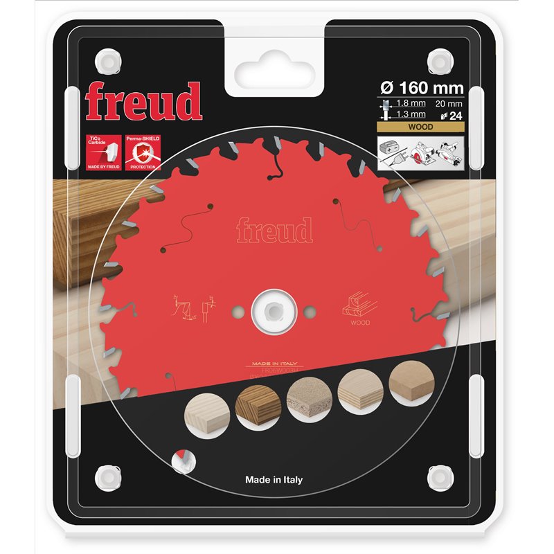 Piła tarczowa drewno, 160 x 20 x 1,8/1,3 x T24 FR06W003H FREUD