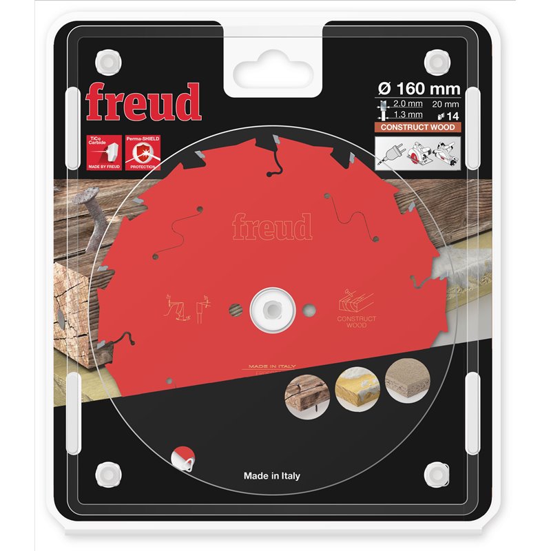 Piła tarczowa drewno konstrukcyjne, 160 x 20 x 2/1,3 x T14 FR06C001H FREUD