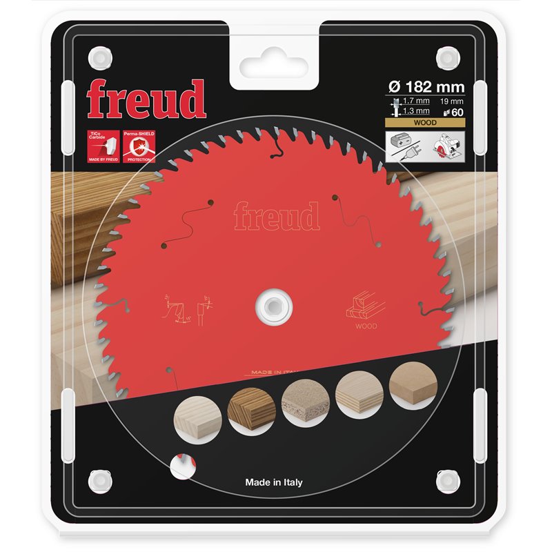 Piła tarczowa drewno, 182 x 19,05 x 1,7/1,3 x T60 FR10W003H FREUD