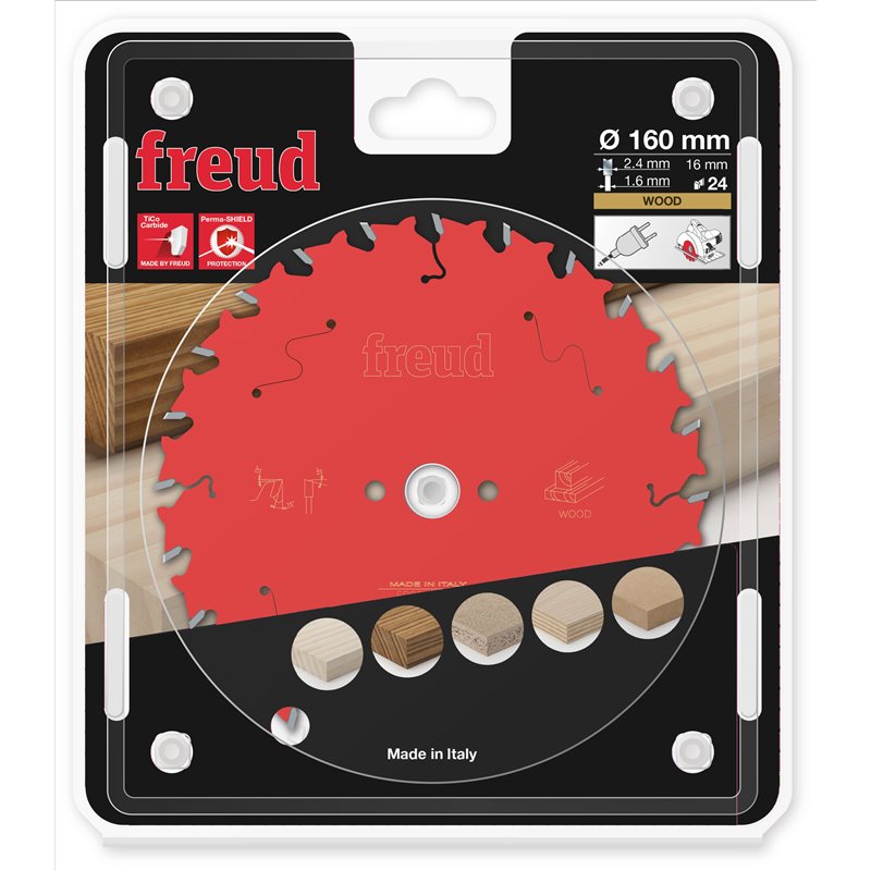 Piła tarczowa drewno, 160 x 16 x 2,4/1,6 x T24 FR06W001H FREUD