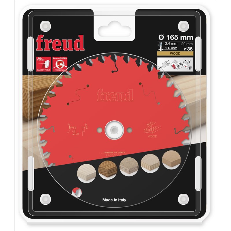 Piła tarczowa drewno, 165 x 20 x 2,4/1,6 x T36 FR07W004H FREUD