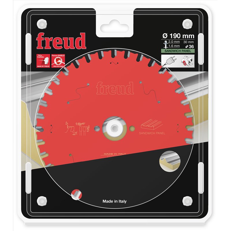 Piła tarczowa płyty warstwowe, 190 x 30 x 2/1,6 x T36 FR13X001H FREUD