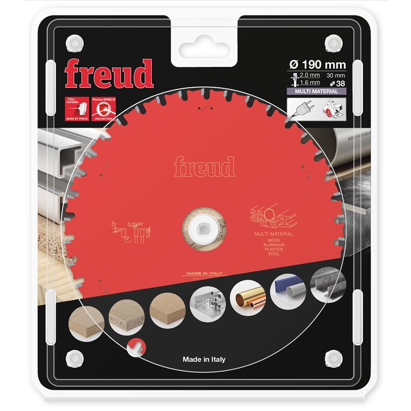 Piła tarczowa różne materiały, 190 x 30 x 2/1,6 x T38 FR13M001H FREUD