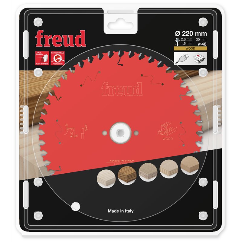 Piła tarczowa drewno, 220 x 30 x 2,6/1,6 x T48 FR17W001T FREUD