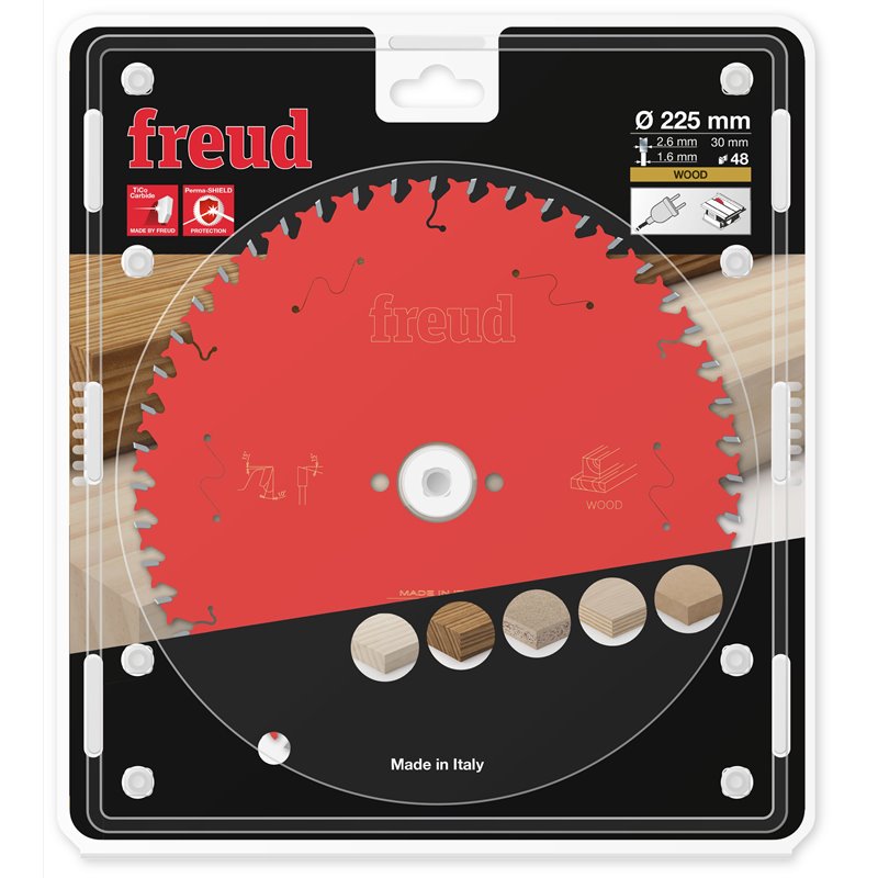 Piła tarczowa drewno, 225 x 30 x 2,6/1,6 x T48 FR18W002T FREUD