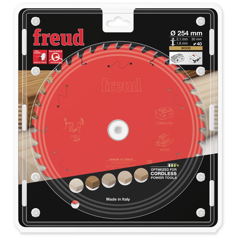 Piła tarczowa drewno, 254 x 30 x 2,1/1,6 x T40 FR24W006TC FREUD
