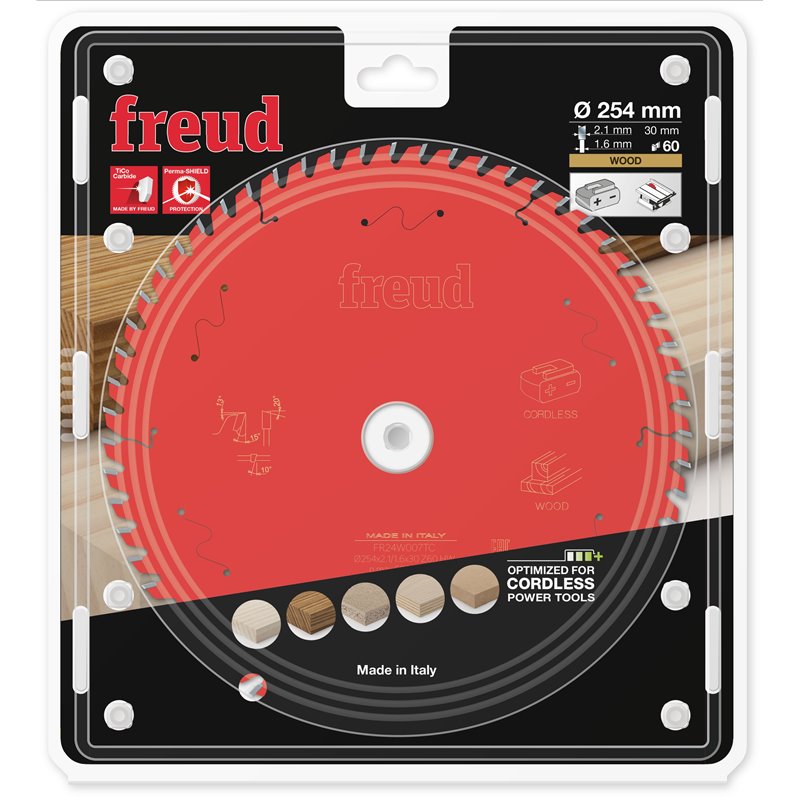 Piła tarczowa drewno, 254 x 30 x 2,1/1,6 x T60 FR24W007TC FREUD