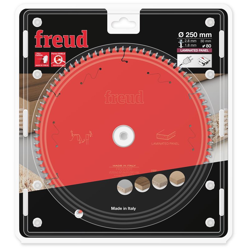 Piła tarczowa płyty laminowane, 250 x 30 x 2,8/1,8 x T80 FR23L001T FREUD