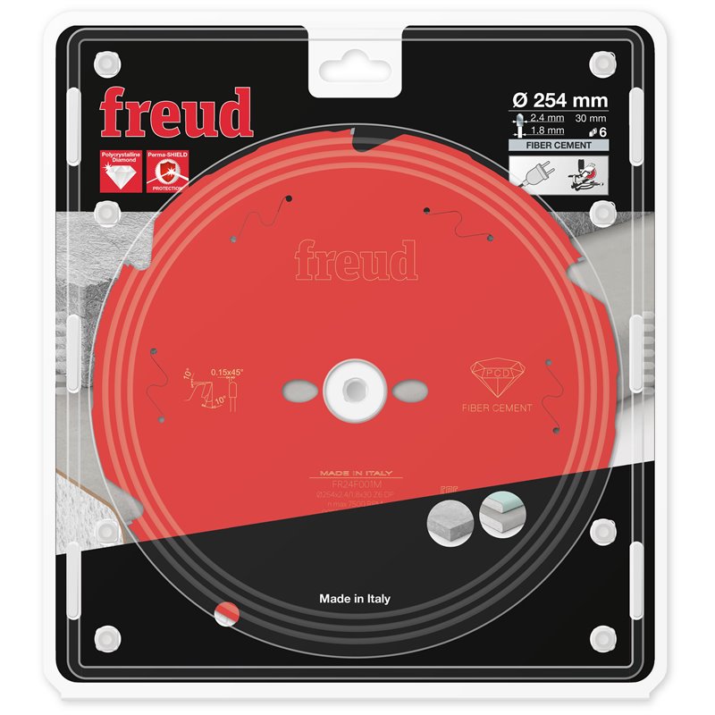 Piła tarczowa włóknocement, 254 x 30 x 2,4/1,8 x T6 FR24F001M FREUD