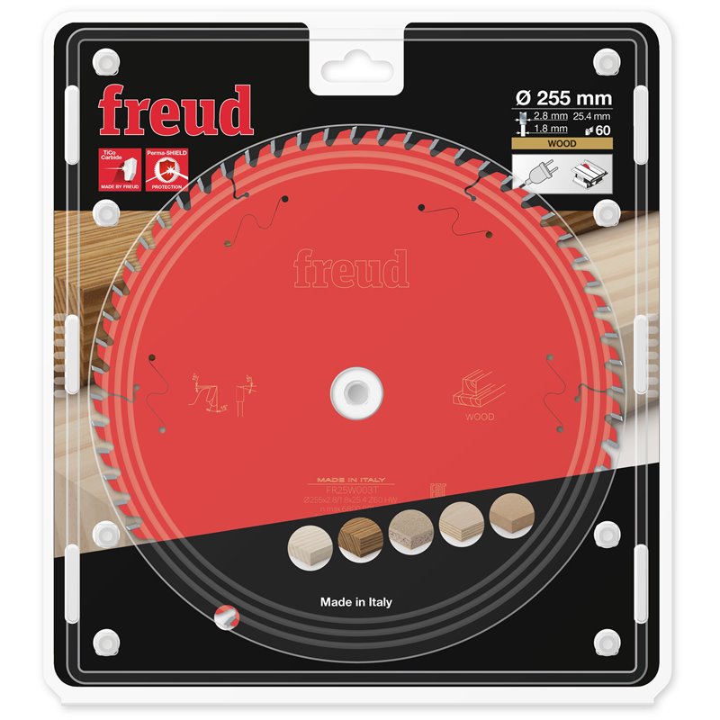 Piła tarczowa drewno, 255 x 25,4 x 2,8/1,8 x T60 FR25W003T FREUD