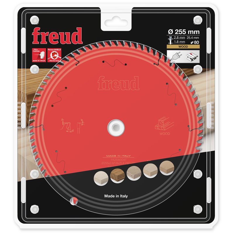 Piła tarczowa drewno, 255 x 25,4 x 2,8/1,8 x T80 FR25W004T FREUD