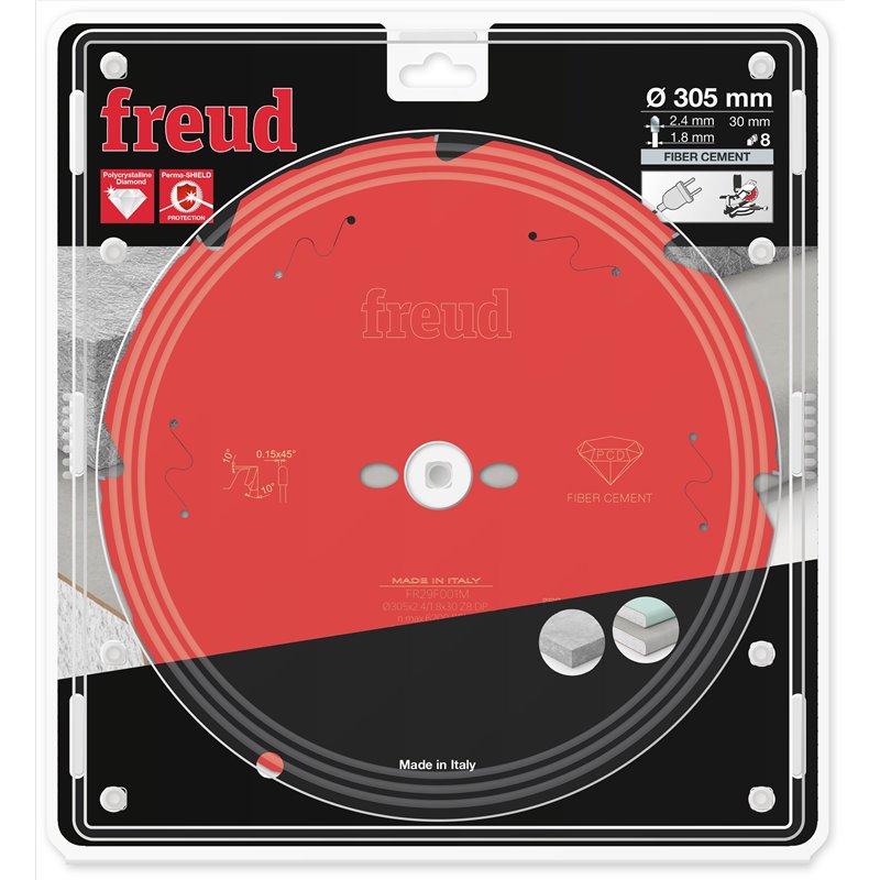 Piła tarczowa włóknocement, 305 x 30 x 2,4/1,8 x T8 FR29F001M FREUD