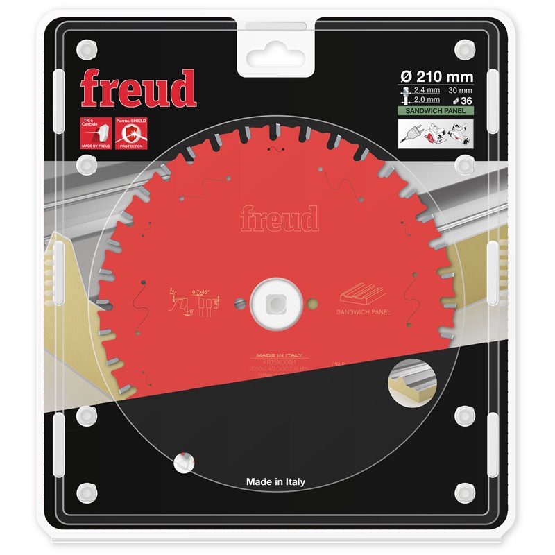 Piła tarczowa płyty warstwowe, 210 x 30 x 2,4/2 x T36 FR15X001H FREUD