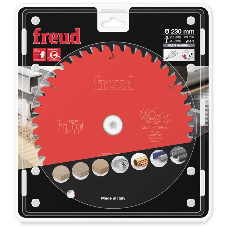 Piła tarczowa różne materiały, 230 x 30 x 2,4/2 x T44 FR19M001H FREUD