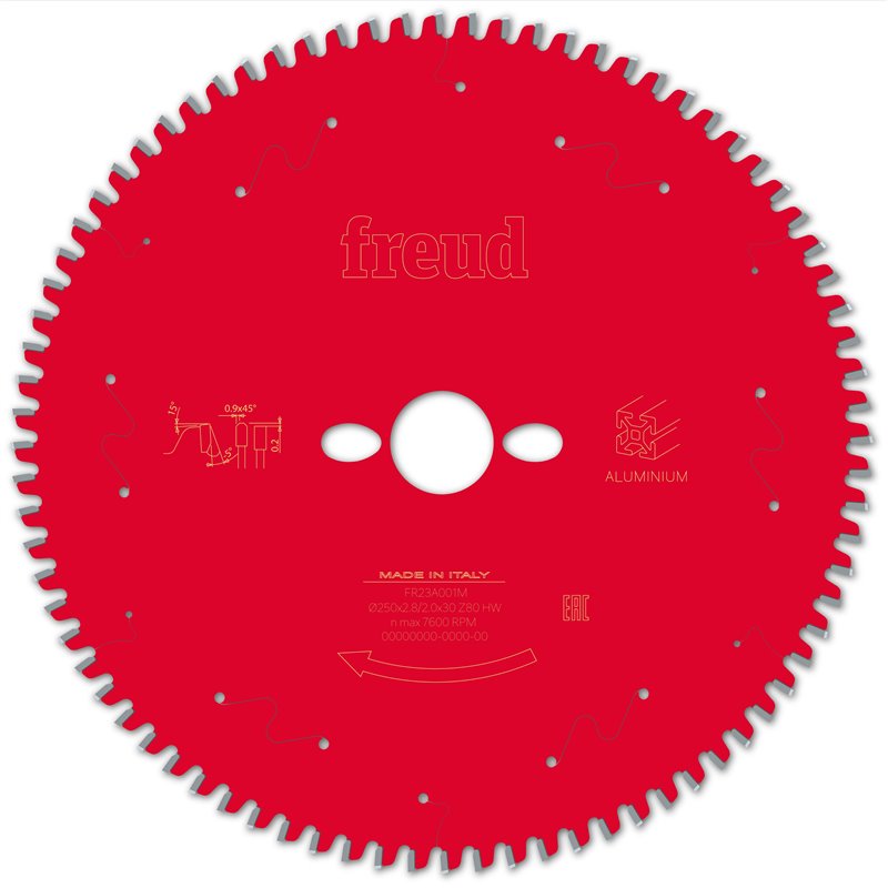 Piła tarczowa aluminium, 250 x 30 x 2,8/2 x T80 FR23A001M FREUD