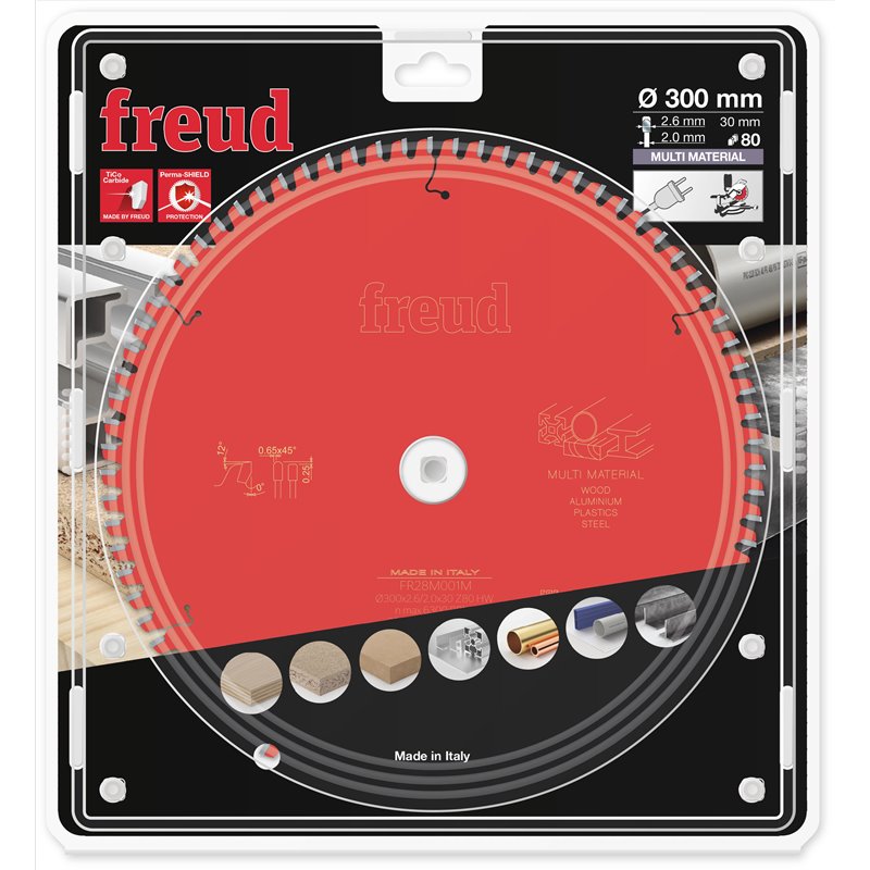 Piła tarczowa różne materiały, 300 x 30 x 2,6/2 x T80 FR28M001M FREUD