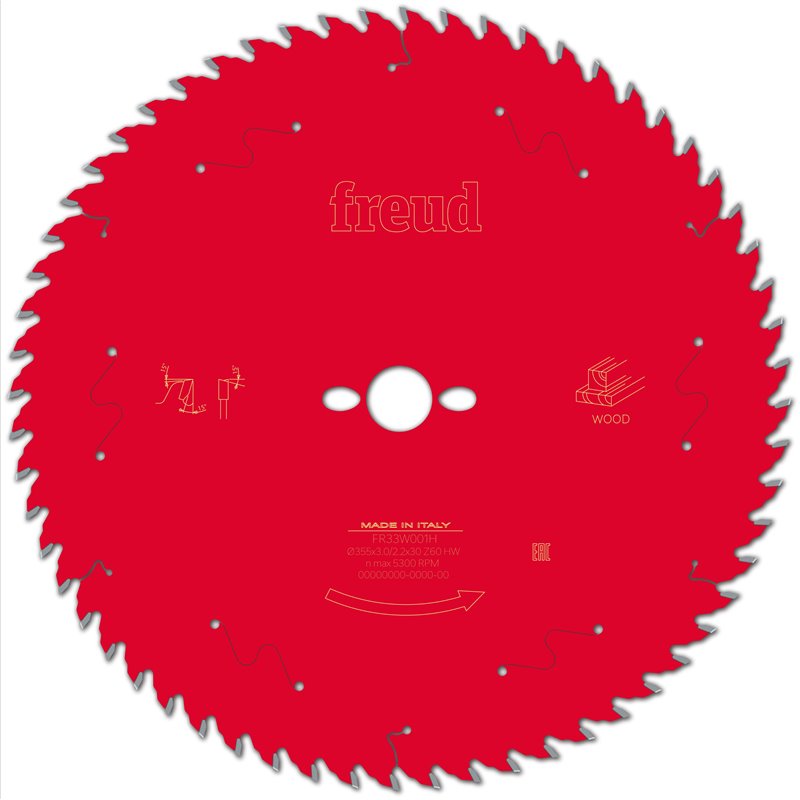 Piła tarczowa drewno, 355 x 30 x 3/2,2 x T60 FR33W001H FREUD