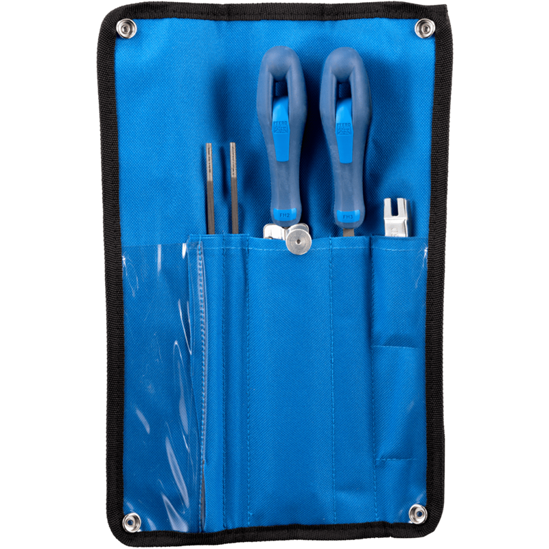 PFERD  Zestaw do ostrzenia pił łańcuchowych 4,0 mm 5/32" do podziałki łańcucha 1/4" oraz 3/8" Low Profile w zwijanym etui