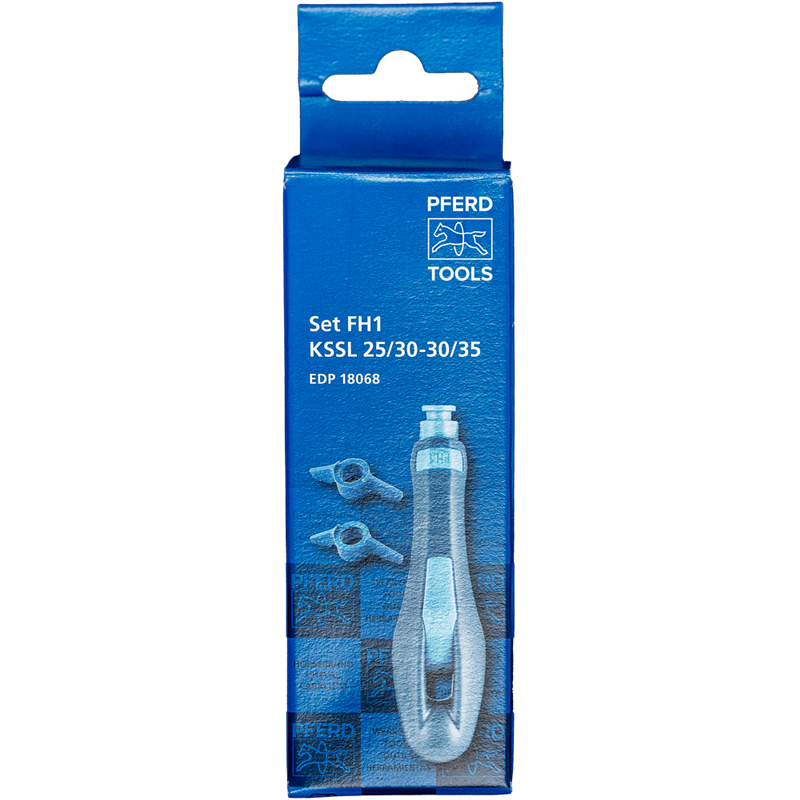 PFERD  Zestaw ergonomicznych uchwytów FH1 z przymiarami kątowymi 25/30–30/35° do pilników do łańcuchów pił Ø4,0–5,5 mm