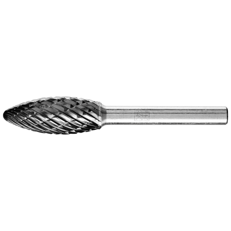 PFERD  Wysokowydajny trzpień frezarski ze stopów twardych ALLROUND kształt płomienia B Ø 12 x 30 mm trzpień Ø 6 mm HICOAT uniwer