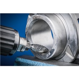 PFERD  Wysokowydajny trzpień frezarski ze stopów twardych ALLROUND kształt płomienia B Ø 12 x 30 mm trzpień Ø 6 mm HICOAT uniwer