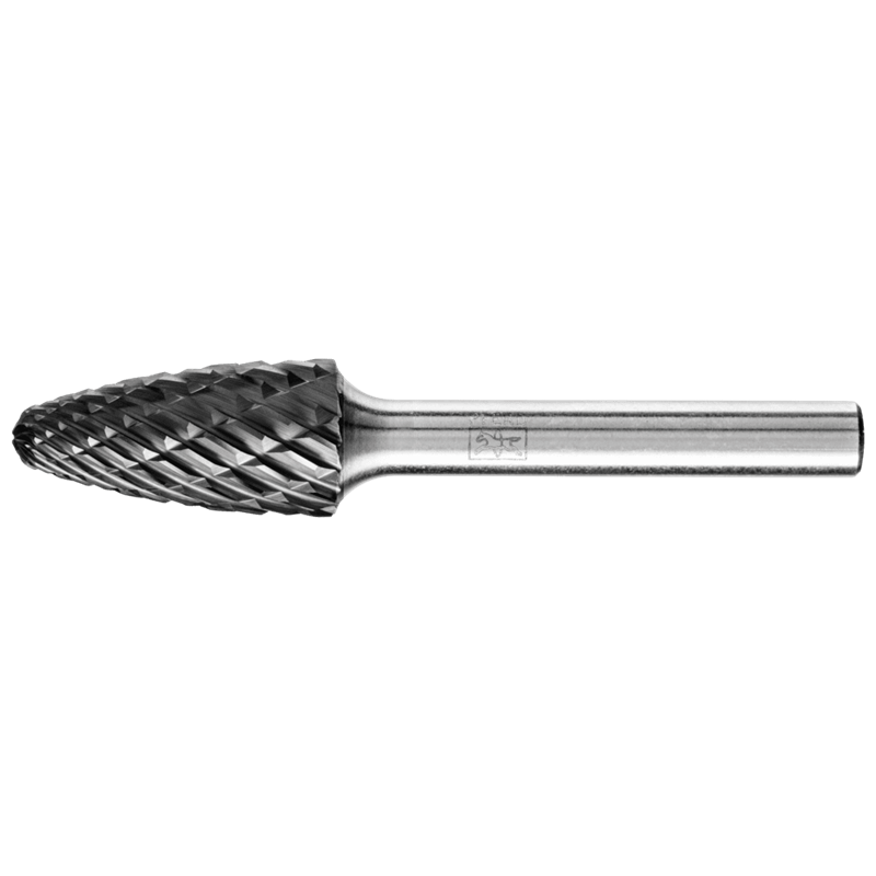 PFERD  Wysokowydajny trzpień frezarski ze stopów twardych ALLROUND kształt stożkowy RBF Ø 12 x 25 mm, trzonek Ø 6 mm HICOAT uniw