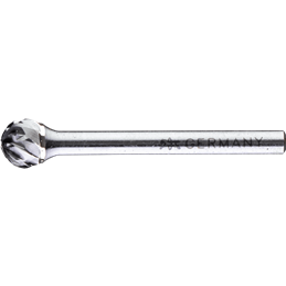 PFERD  Wysokowydajny trzpień frezarski ze stopów twardych ALLROUND kształt kulisty KUD Ø06 x 05 mm trzpień Ø3 mm uniwersalne gru