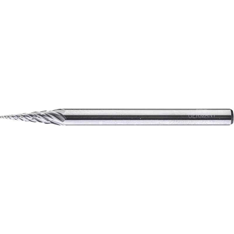 PFERD  Wysokowyd. trzp. frezarski ze stopów twardych ALLROUND kształt ostrostożkowy SKM Ø 03x11 mm, trzonek Ø3 mm uniwersalny do