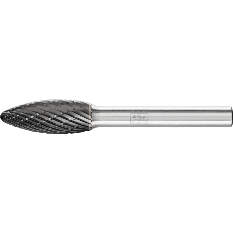 PFERD  Wysokowydajny trzpień frezarski ze stopów twardych kształt płomienia B Ø 10 x 25 mm trzpień Ø 6 mm Z3P HICOAT uniwersalne