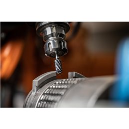 PFERD  Wysokowydajny trzpień frezarski ze stopów twardych STEEL kształt kulisto-walcowy WRC Ø 12 x 25 mm trzpień Ø 6 mm HICOAT d