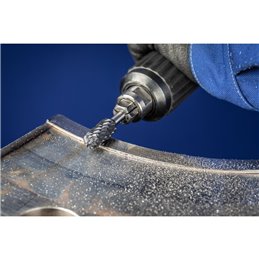 PFERD  Wysokowydajny trzpień frezarski ze stopów twardych STEEL kształt kulisto-walcowy WRC Ø 12 x 25 mm trzpień Ø 6 mm HICOAT d