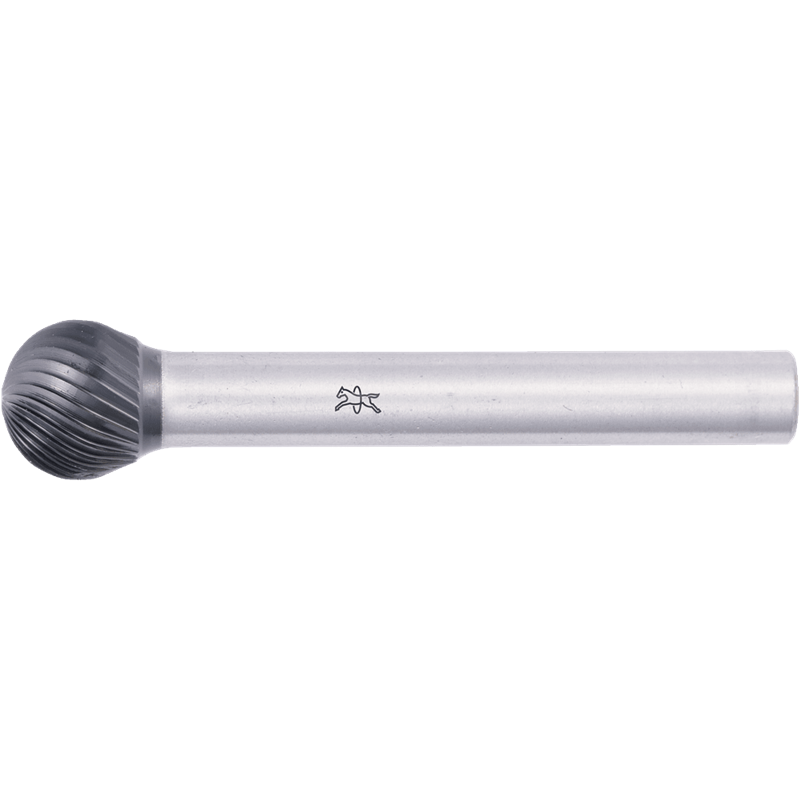 PFERD  Wysokowydajny trzpień frezarski ze stopów twardych, kształt kulisty KUD, Ø 10x9 mm, Ø trzonka 6 mm Z5, powłoka HICOAT, un