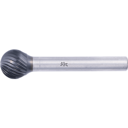 PFERD  Wysokowydajny trzpień frezarski ze stopów twardych, kształt kulisty KUD, Ø 12x10 mm, Ø trzonka 6mm Z3, powłoka HICOAT, un