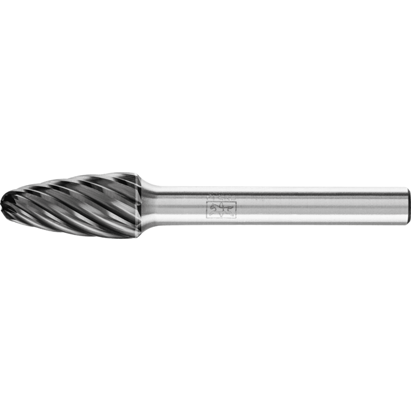 PFERD  Wysokowydajny trzpień frezarski ze stopów twardych INOX kształt drzewa RBF Ø 10 x 20 mm trzpień Ø 6 mm HICOAT do stali ni