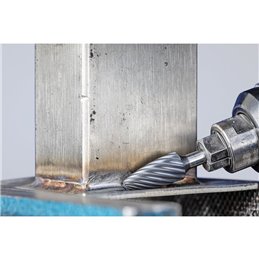 PFERD  Wysokowydajny trzpień frezarski ze stopów twardych INOX kształt drzewa RBF Ø 10 x 20 mm trzpień Ø 6 mm HICOAT do stali ni