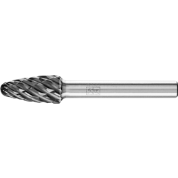 PFERD  Wysokowydajny trzpień frezarski ze stopów twardych STEEL kształt drzewa RBF Ø 10 x 20 mm trzpień Ø 6 mm HICOAT do stali