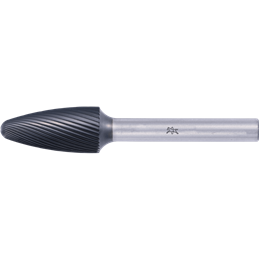PFERD  Wysokowydajny trzpień frezarski ze stopów twardych, kształt drzewa RBF, Ø 12x25 mm, Ø trzonka 6 mm Z5, powłoka HICOAT, un