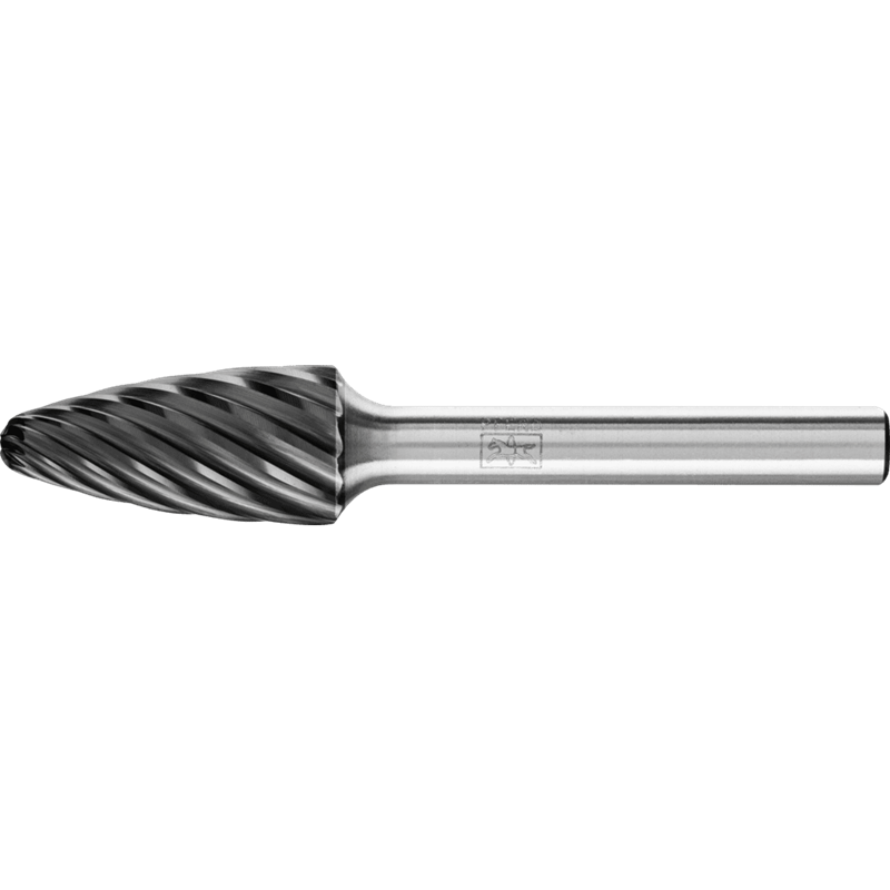 PFERD  Wysokowydajny trzpień frezarski ze stopów twardych INOX kształt drzewa RBF Ø 12 x 25 mm trzpień Ø 6 mm HICOAT do stali ni