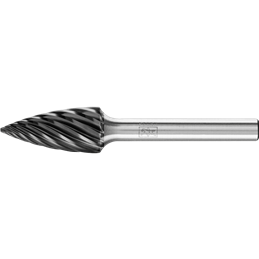 PFERD  Wysokowydajny trzpień frezarski ze stopów twardych INOX kształt pocisku SPG Ø 12 x 25 mm trzpień Ø 6 mm HICOAT do stali n