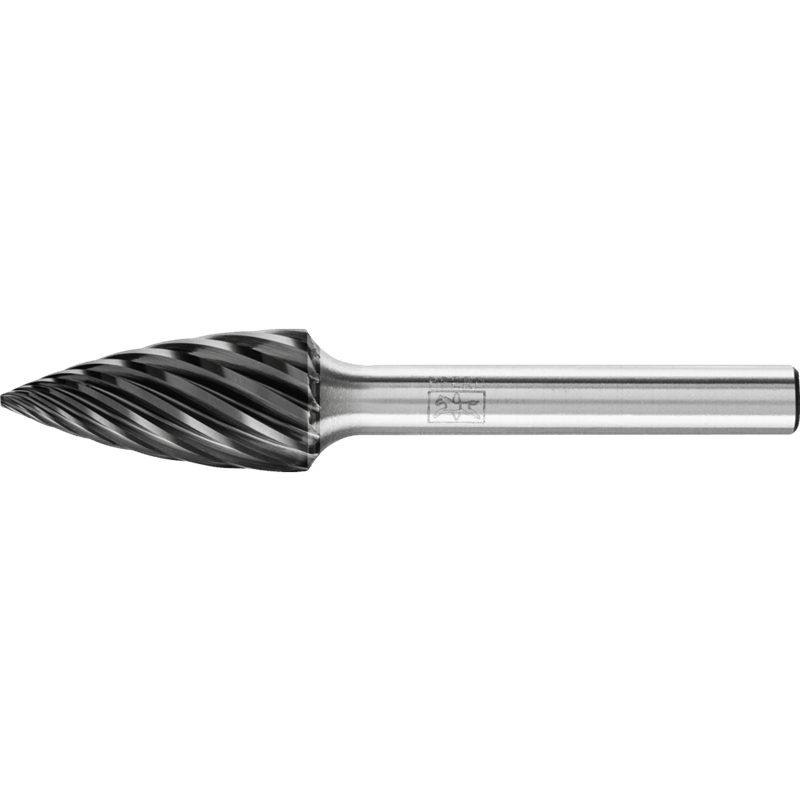 PFERD  Wysokowydajny trzpień frezarski ze stopów twardych INOX kształt pocisku SPG Ø 12 x 25 mm trzpień Ø 6 mm HICOAT do stali n