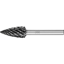 PFERD  Wysokowydajny trzpień frezarski ze stopów twardych STEEL kształt pocisku SPG Ø 12 x 25 mm trzpień Ø 6 mm HICOAT do stali