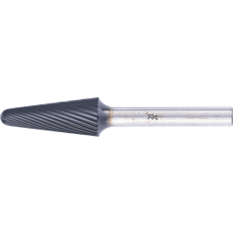 PFERD  Wysokowydajny trzpień frezarski ze stopów twardych, kształt stożkowy KEL, Ø12x30 mm, Øtrzonka 6mm Z3, powłoka HICOAT, uni