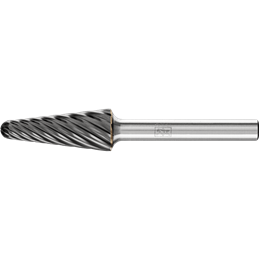 PFERD  Wysokowyd. trzp. frezarski ze stopów twardych INOX, kształt stożkowy KEL, ø 12 x 30 mm, ø trzpienia 6 mm, HICOAT, do stal