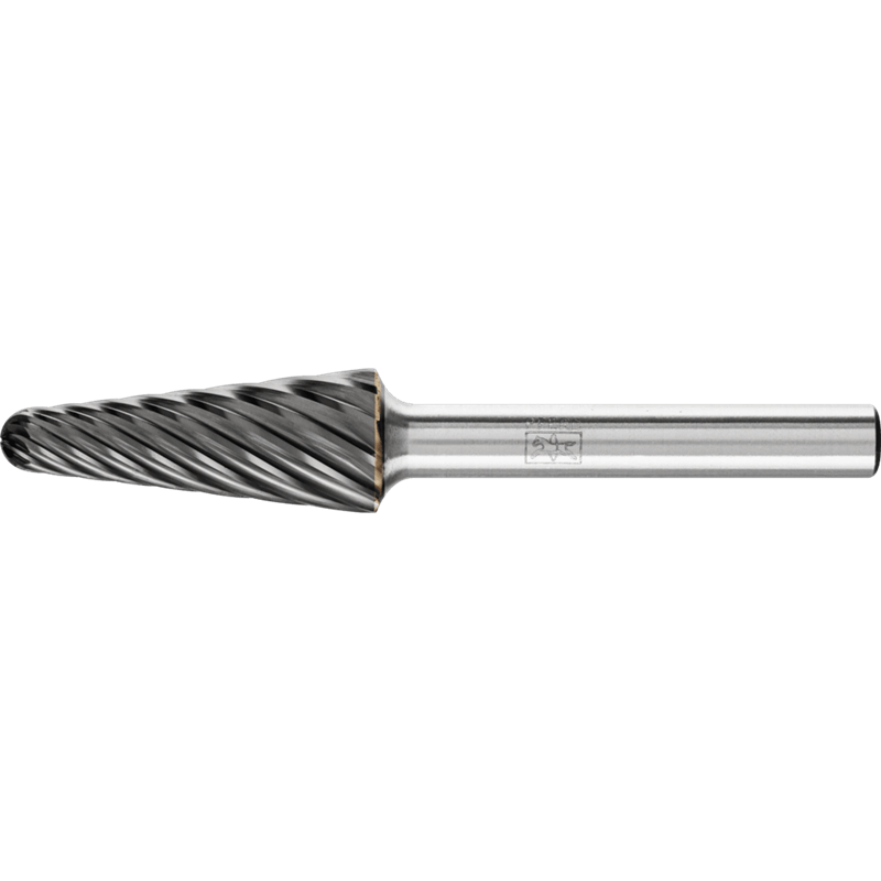 PFERD  Wysokowyd. trzp. frezarski ze stopów twardych INOX, kształt stożkowy KEL, ø 12 x 30 mm, ø trzpienia 6 mm, HICOAT, do stal