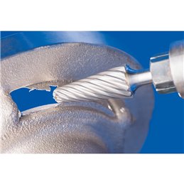 PFERD  Wysokowyd. trzp. frezarski ze stopów twardych INOX, kształt stożkowy KEL, ø 12 x 30 mm, ø trzpienia 6 mm, HICOAT, do stal